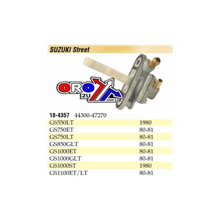 Bränsle Petcock Tap 44300-47270 K&L 18-4357