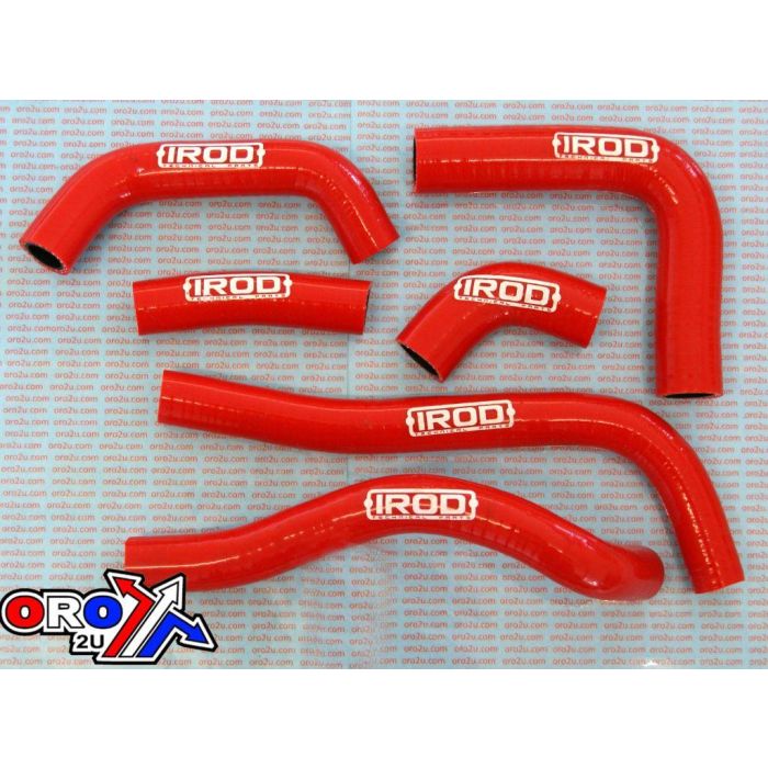 Slang Kit/6 02-04 Crf450R Röd Silikon Radiator Röd Irod 010007