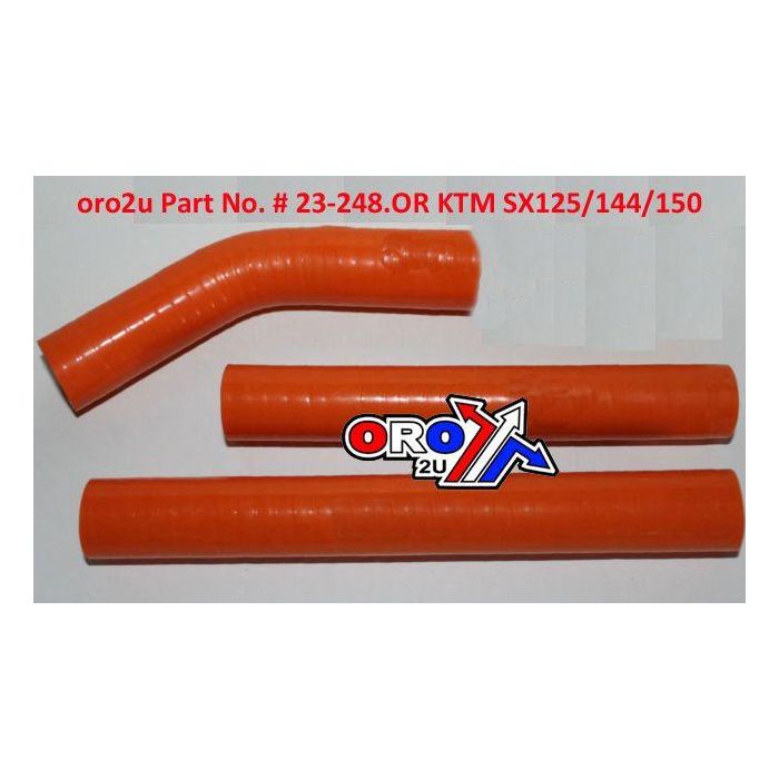 Slang Kit/3 Sx125/144/150 07-15 Silikon Radiator Orange Ktm Irod 010058