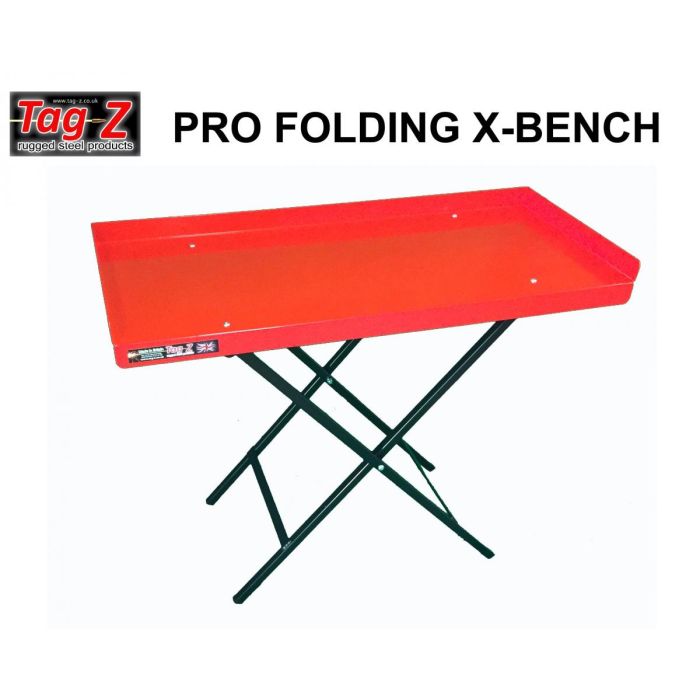 Tag-Z Pro Folding X-Bänk Röd / Bord / Bänkskäva