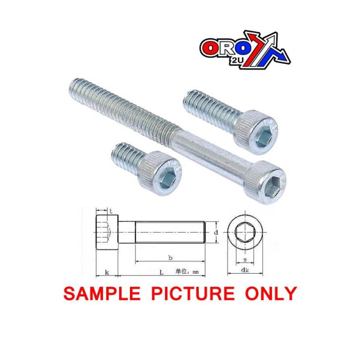 M6X25 Allen Kappbult Bzp