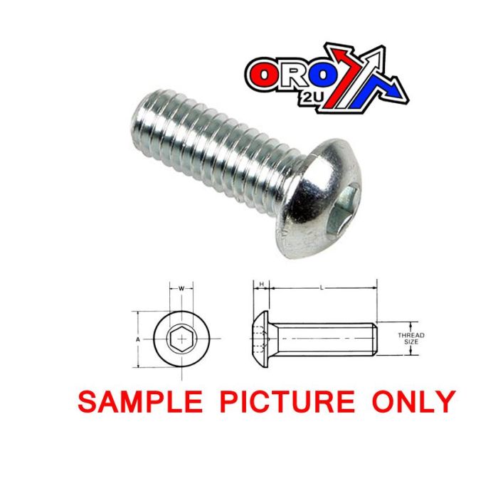 M6X10 Knapphuvudbult Bzp