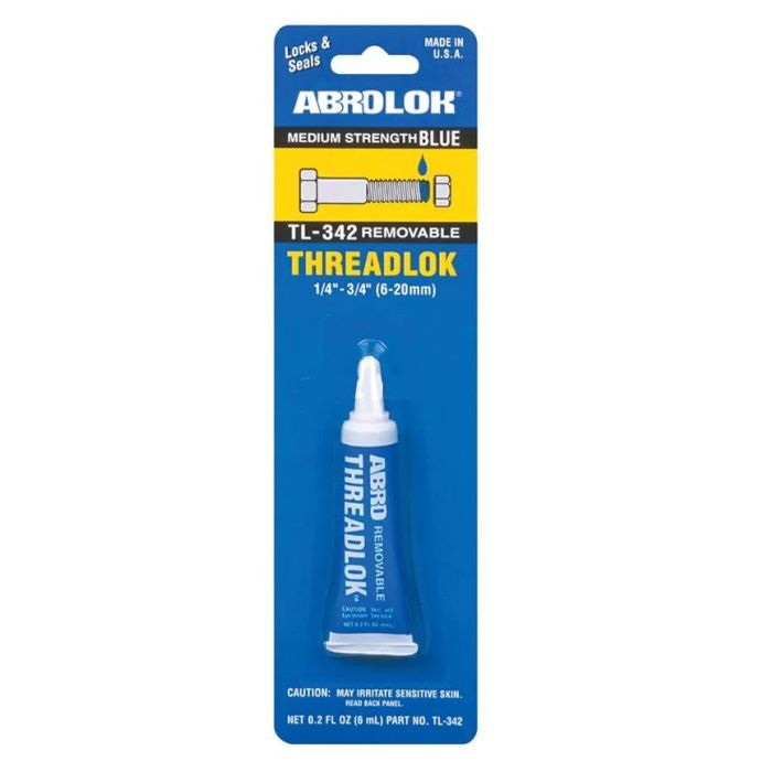 Blåt Threadlok 6Ml. Tube Tl-34 Abro-Tl-342