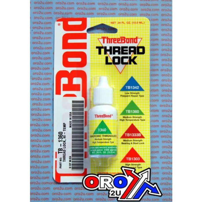 3 Bond Hi.Temp Lock 10Ml Tb-1360 Gänglås / Loctite