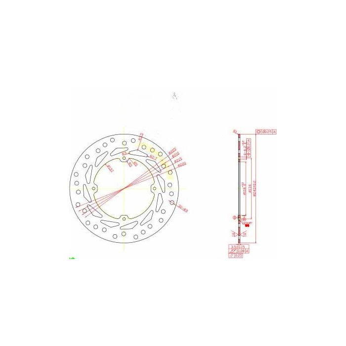 Skivbroms Fram Honda Xr Mtx Cr Mds013