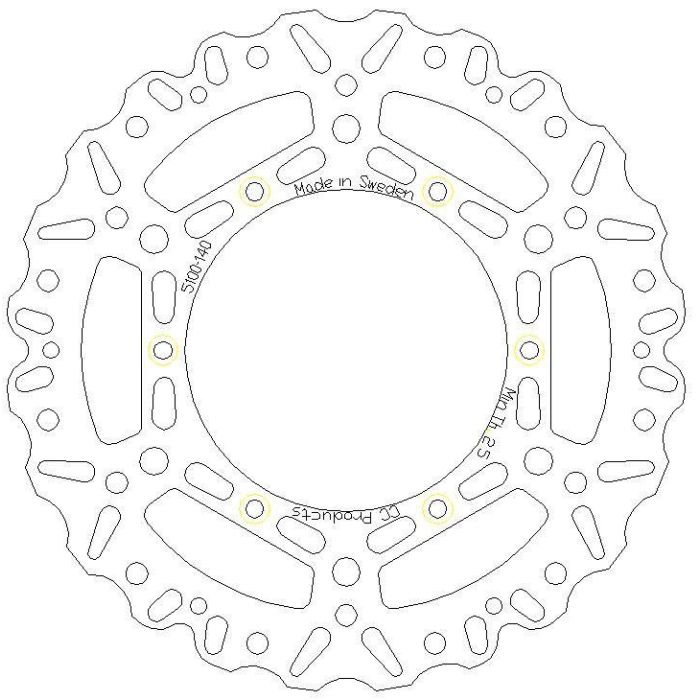 Skivbroms Fram Yz Yzf Wrf Cross-Center Produkt 5100-140