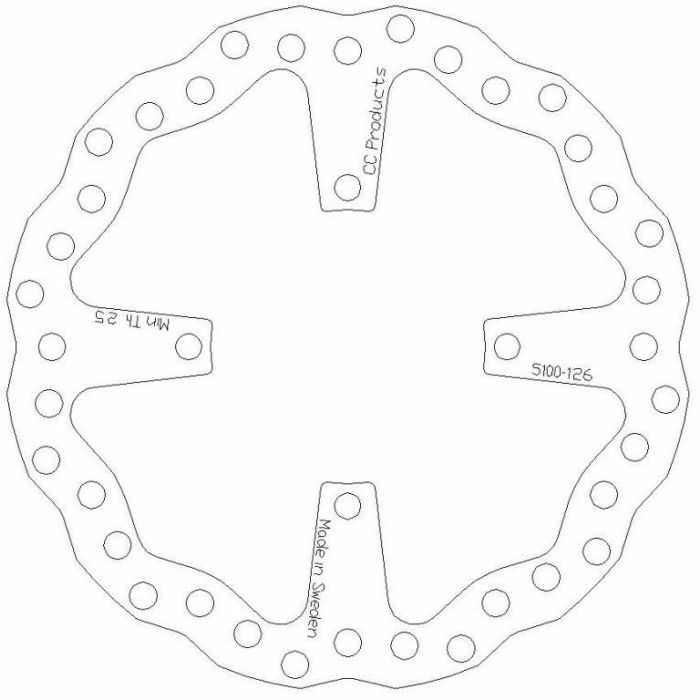 Skivbroms Fram Kx 04-05 Cross-Center Produkt 5100-126