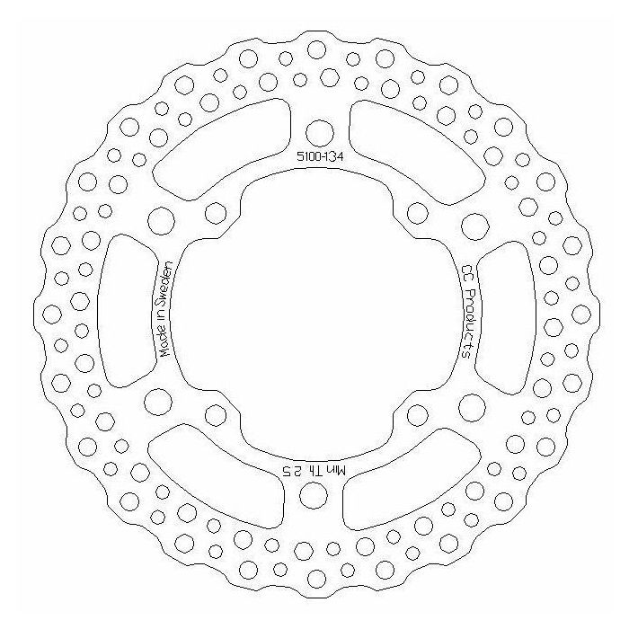 Skivbroms Fram Kx Kxf Rund Cross-Center Produkt 5100-134