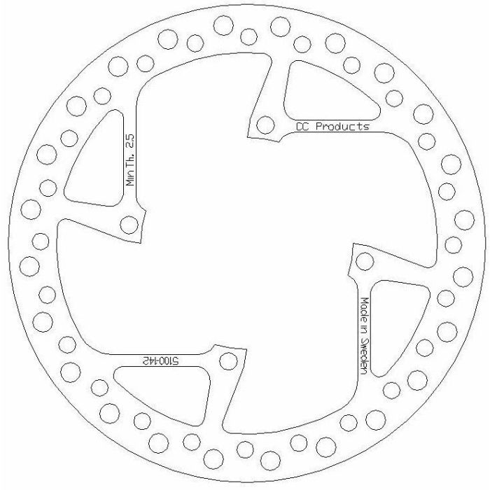 Skivbroms Fram Sherco 04-12 Cross-Center Produkt 5100-142