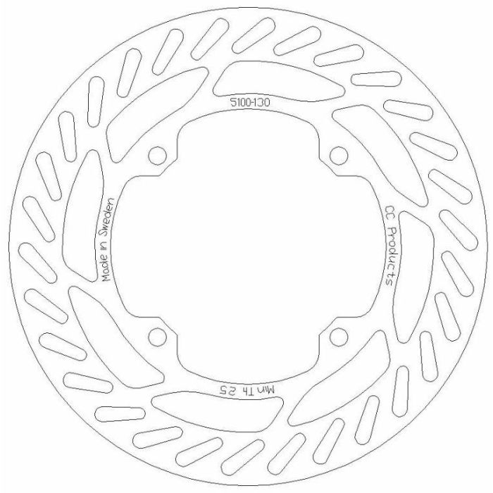 Skivbroms Fram Rmz Round Cc Cross-Center Produkt 5100-130