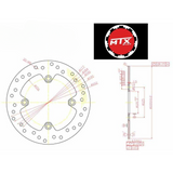 Skivbroms Bak Honda Xr Crm Xlr Kfx400 Lt-Z400 Mds012 Md6013D