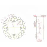 Skivbroms Bak Honda Cr125 250 500 Mds030 Mds030 Md6002D