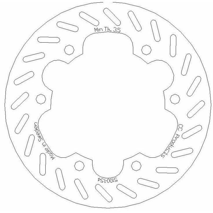 Skivbroms Bakre Cr 85-88 Oem Cross-Center Produkt 5100-154