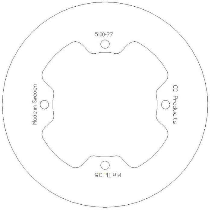 Skivbroms Bak Husq Solid Cros-Center Produkt 5100-77