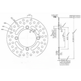 Skivbroms Fram / Bak Kawasaki Kx65 Kx60 65 Mds268