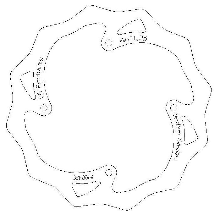 Skivbroms Bak Ktm85 Rund Cc Cross-Center Produkt 5100-120