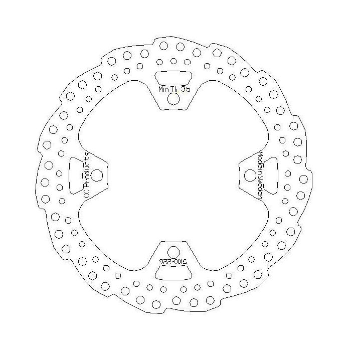 Skivbroms Bak Kx Kxf Cc Cross-Center 5100-226