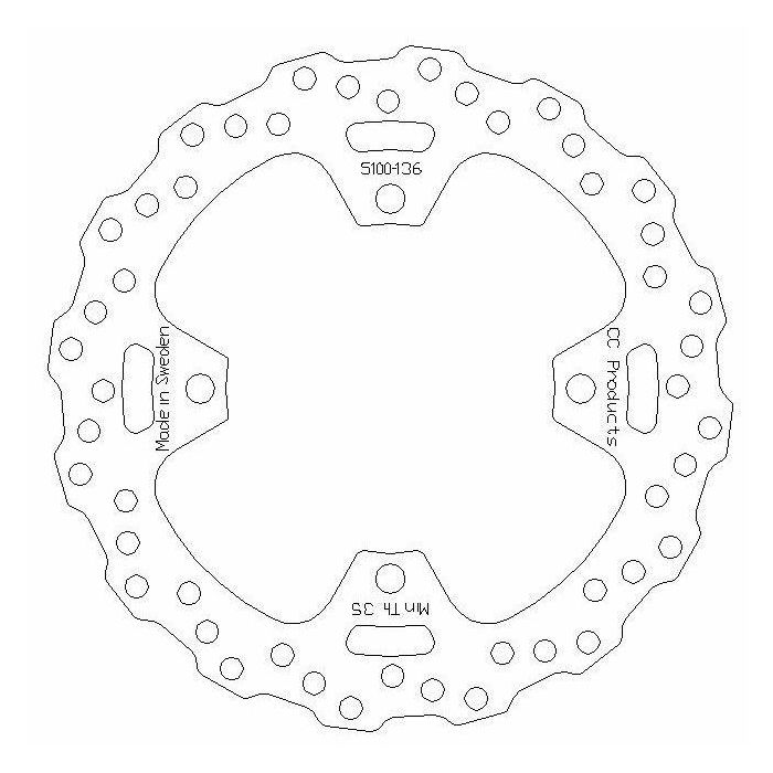 Skivbroms Bak Kx Kxf Oem Cross-Center Produkt 5100-136