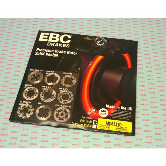 Skivbromsrotor Bak Ebc Md6331D Honda Trx700Xx 2008-2012