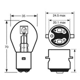 Glöda 12V 35/35W Bosch Ba20D