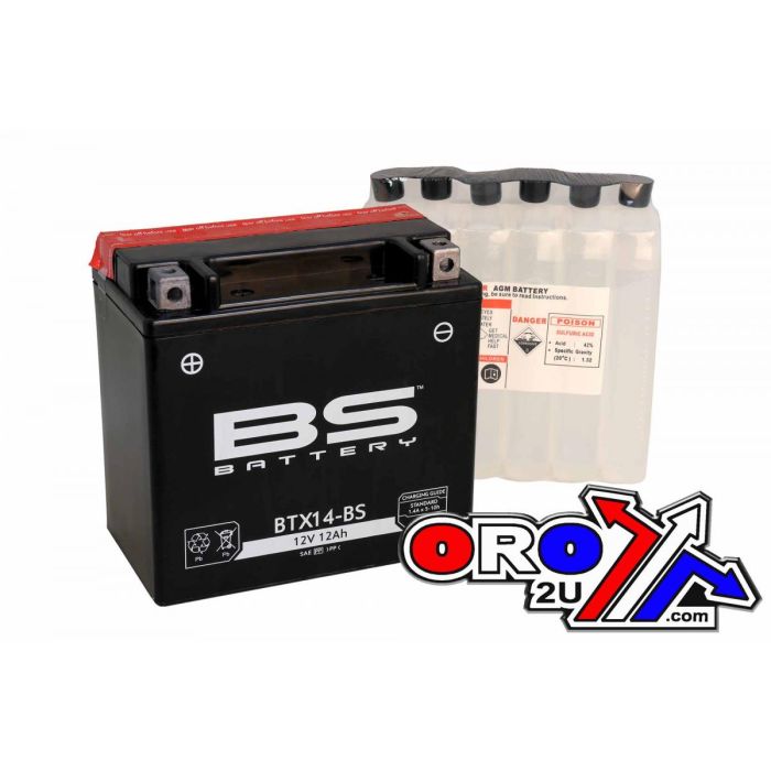 Batteri Ytx14-Bs 12V M.Free Bs Bs Underhåll Fre Btx14-Bs 300604 Bs-Btx14-Bs