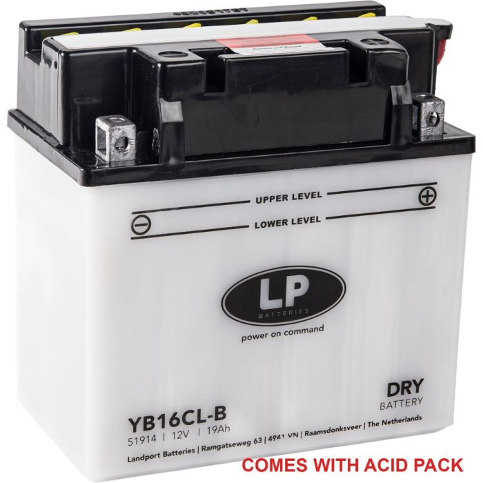 Batteri Lb16Cl-B 12V 19Ah. Landport Dry+Syra Pack Road Mc Ma Yb16Cl-B Md Lb16Cl-B