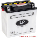 Batteri Lb7-A 12V 8Hr. Landhamn Med Syrapack Väg Mc Ma Yb7-A 50813