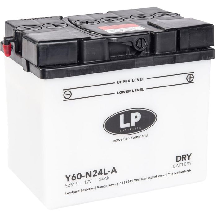 Batteri Y60-N24L-A 12V Dry Landport 52515 Mb Y60-N24L-A Road Mc Mb Y60-N24L-A