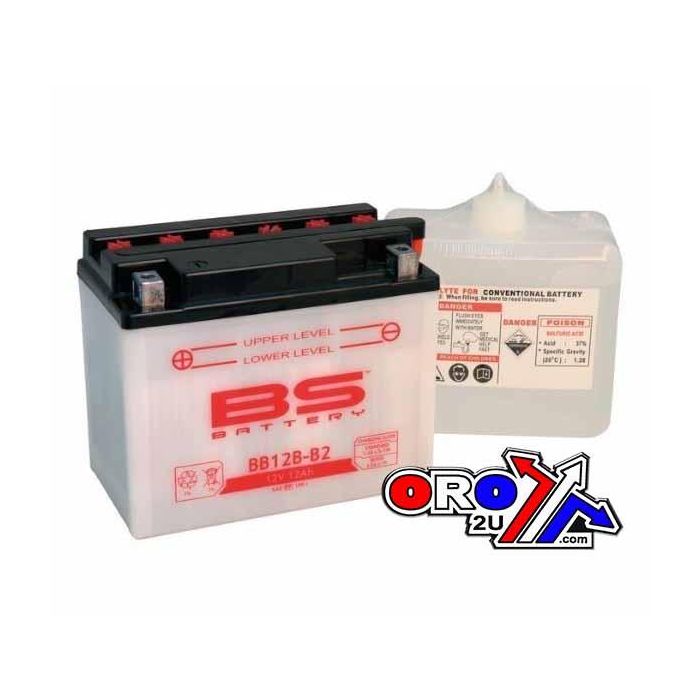 Batteri Yb12B-B2 12V 13Hh. Bs Bs Med Syrapack Bb12B-B2 310565 Bs-Bb12B-B2