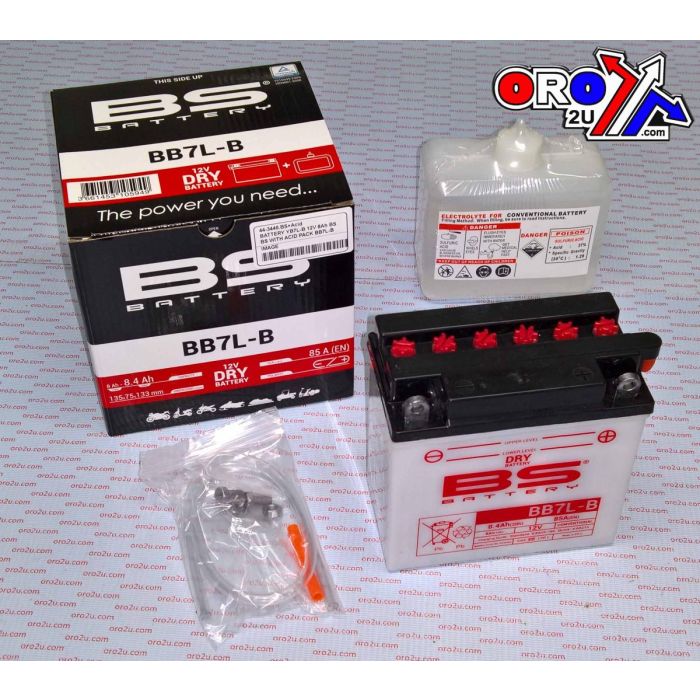 Batteri Yb7L-B 12V 8Ah Bs Bs Med Syrapack Bb7L-B 310594 Bs-Bb7L-B