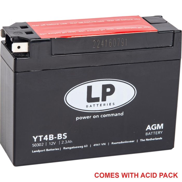 Batteri Lt4B-Bs 12V 23Ah Landport 50399 Maintenan Free Yt4B-5 Agm Ma Lt4B-Bs