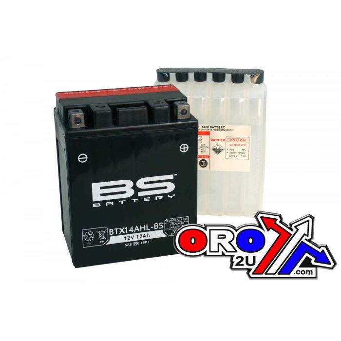 Batteri Ytx14Ahl-Bs 12V Bs Bs Underhållsfri Btx14Ah-Bs 300607 Bs-Btx14Ahl-Bs