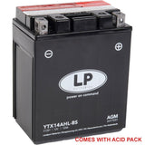 Batteri Ltx14Ahl-Bs 12V 12Ah Landport Underhållsfri Agm Ytx14Ahl-Bs