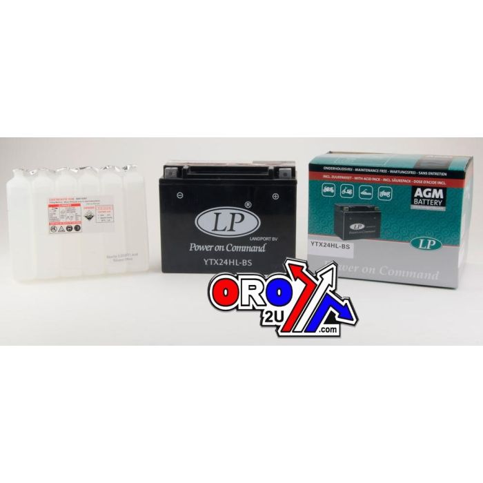 Batteri Ltx24Hl-Bs 12V M.Free Landport Harley-Davidson Mb Ytx24Hl-Bs Agm Ma Ltx24Hl-Bs