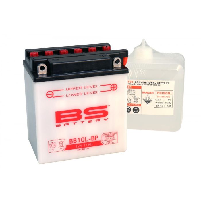 Batteri Yb10L-Bp 12V 11Ah Bs Bs Med Syrapack Bb10L-Bp 310558 Bs-Bb10L-Bp