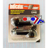 Indikatorer Smoke 40Mm Set/2 Black Housing Inc Bulb E Marked. Mt-003-S-Bk40