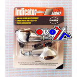 Indikatorer Smoke 20Mm Set/2 Chrome Housing Inc Bulb E Marked Mt-003-S-Cr20