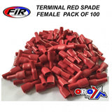 Terminal Röd Spade Kvinna P100 Pack Om 100 / T6.3Mm Wt10 /