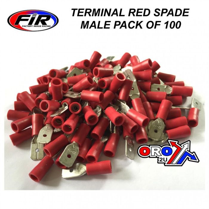 Terminal Röd Spade Han Pk100 Pack Om 100 / T6.3Mm