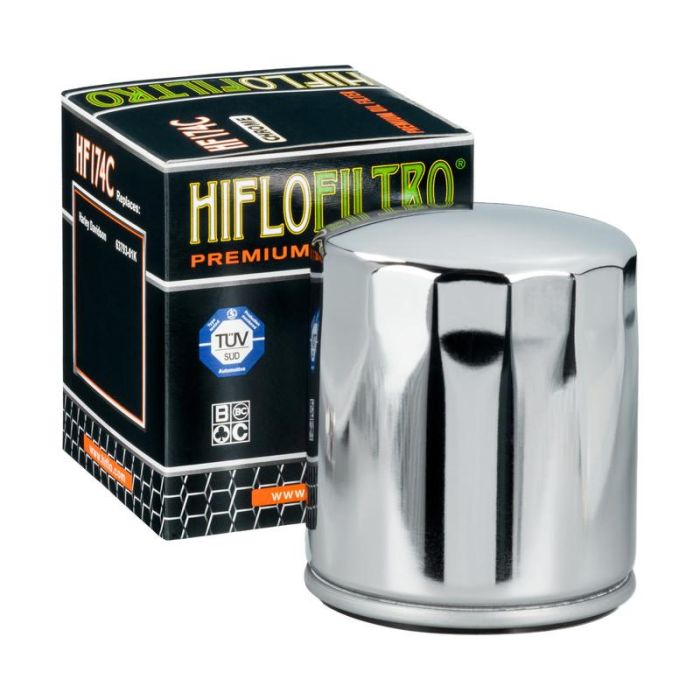 Oljefilter Hiflo Hf174C Krom Harley Davidson 63793-01K Road