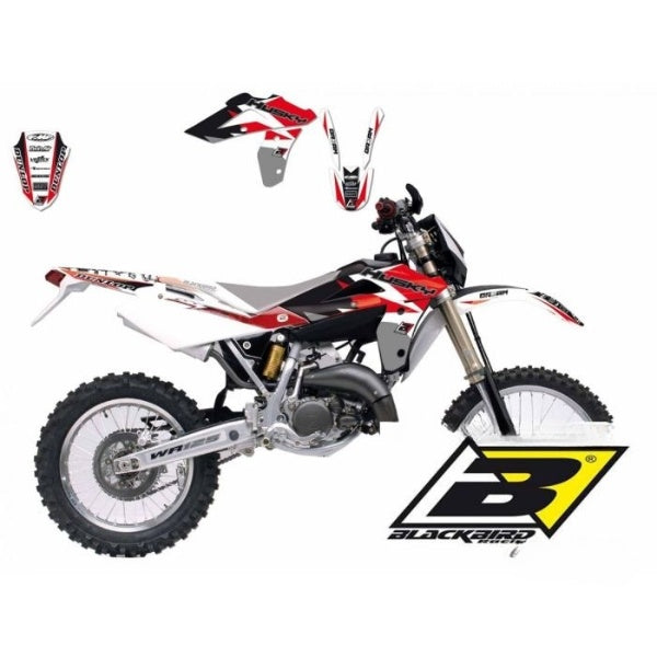 06-12 Husky 2Stk Dream3 Röd Blackbird Decal Kit 2609E/01 Husqvarna Cr / Wr