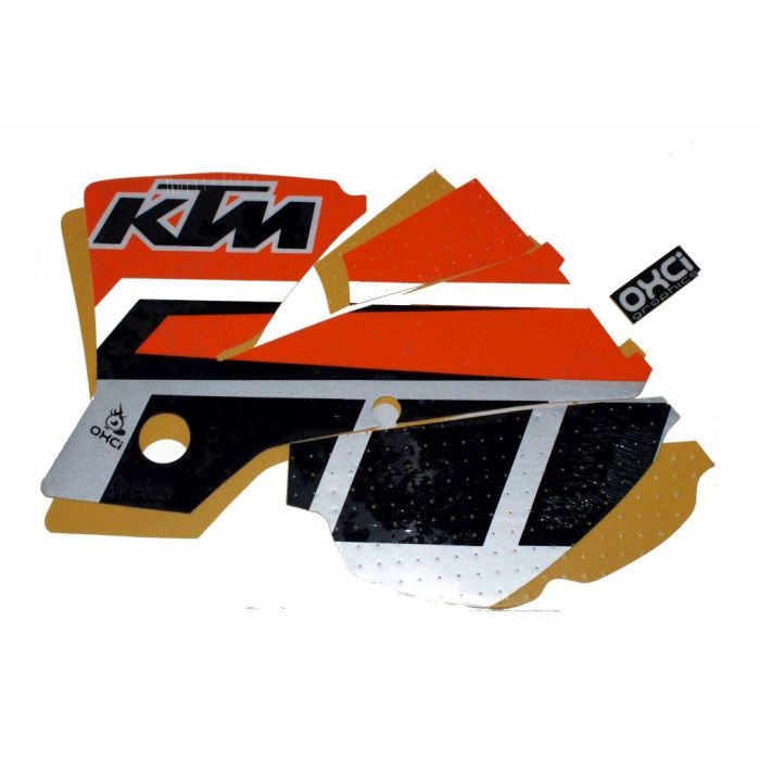 01-04 Ktm Mx Svart/Guld Wamc Dekalset Rad Och Tank