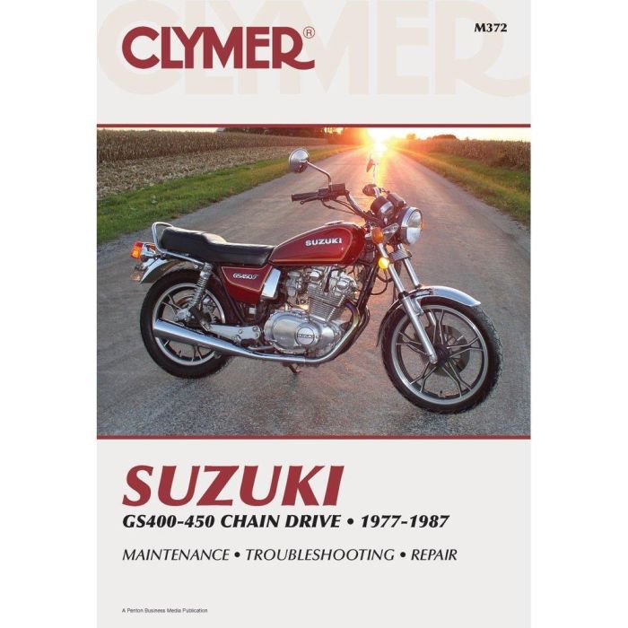 Manual Suzuki Gs400-450 77-87 Clymer M372 Reparation Underhåll