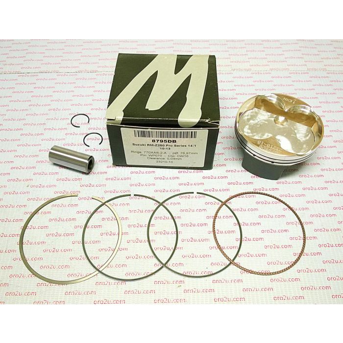 Piston Kit 10-14 Rmz250 77 Hc Comp 14:1 Wossner 8795Db