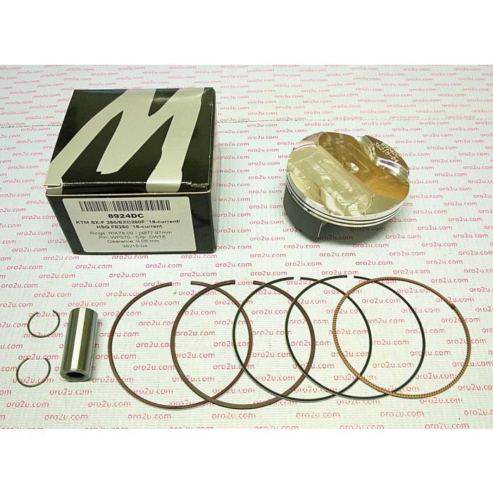 Piston Kit 16-22 Sxf250 78Mm Ktm Hc Hög Kompression Wossner 8924Dc