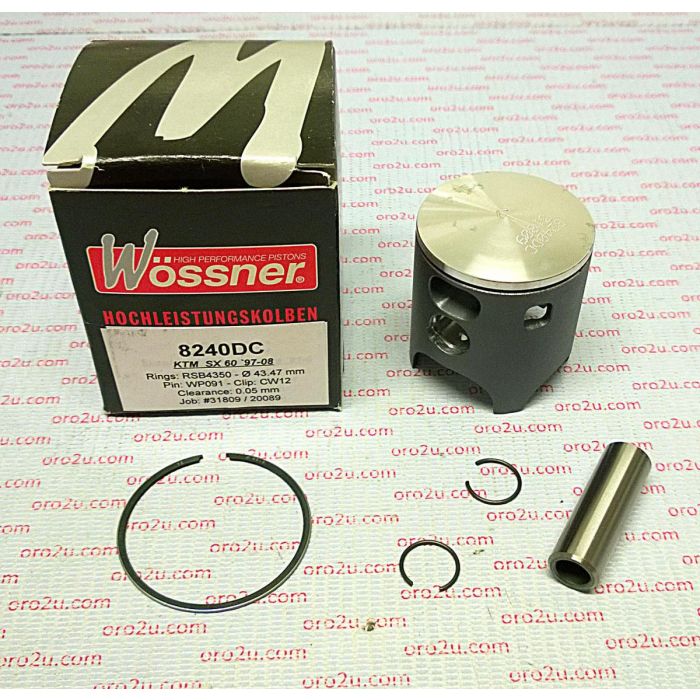 Piston Kit 97-09 Ktm60 Sx 43.5 Forged Wossner 8240Db