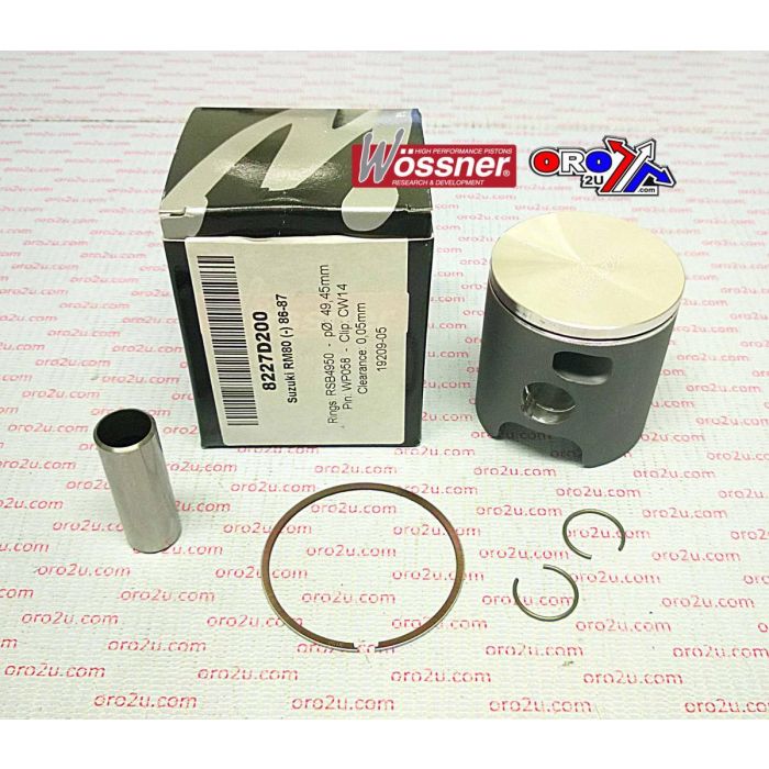 Kolvkit 86-87 Rm80 4750 Wossner 8227Da Suzuki Mx