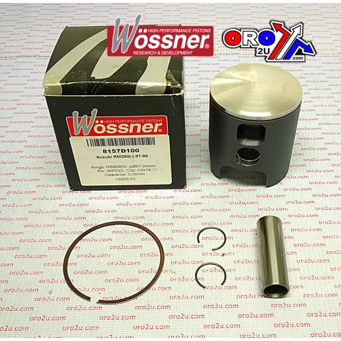 Kolvkit 87-88 Rm250 6700 Wossner 8157Da Suzuki Mx 12110-00B24-0F0