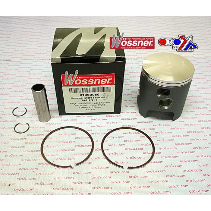 Kolvkit 90-91 Kx250 6740 A Wossner 8109Da Kawasaki Mx 13001-1345