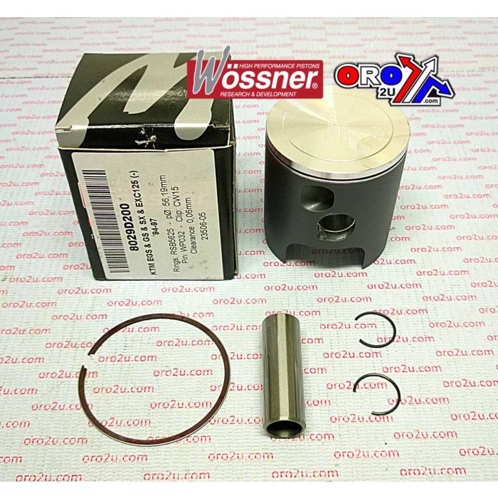 Piston Kit 94-00 Ktm125 54.25 Wossner 8029Da Forged 50330007000